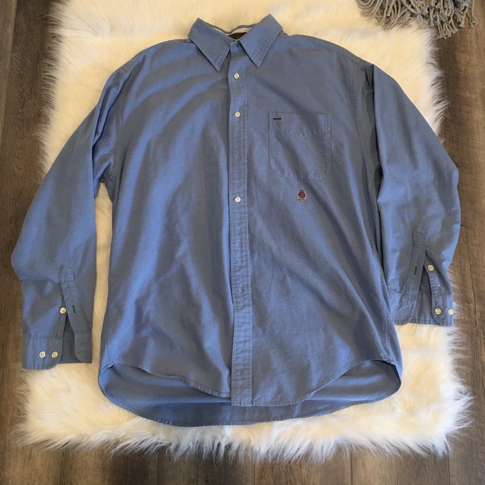 Vintage Tommy Hilfiger Blue Button Down Shirt